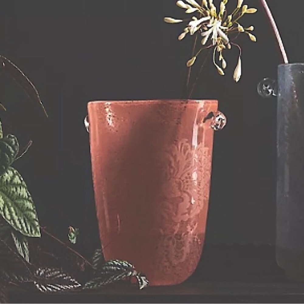 Anthropologie House Of Hackney Handcrafted Rose Glass Vase - Floral Pattern